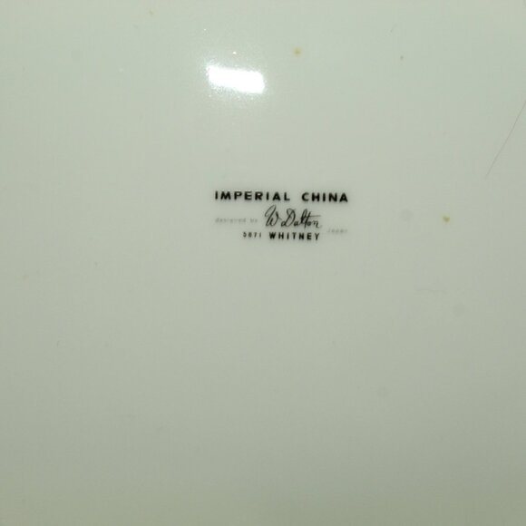 Set of 4 Imperial China by W. Dalton 6571 Whitney Pattern 10 5/8" Dinner Plates - Picture 5 of 5